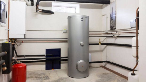 condensing boiler gas in the boiler room